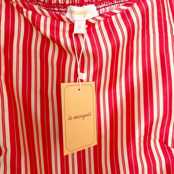 La Maregold Striped Skirt Set Celine Celeste Size Small - Picture 4 of 11